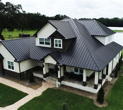 house with black metal roof|black metal roofing near me.